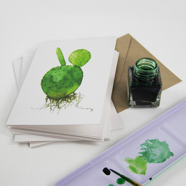 Alphabet letter postcards pressed flowers - Botanopia