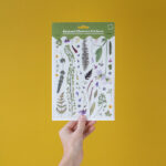 Geperste bloemen stickers ontwerp 2 - varens