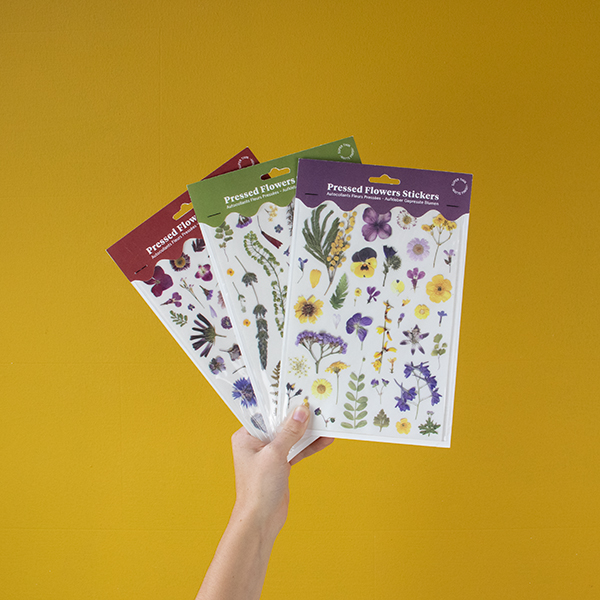 Pressed flower stickers by Botanopia