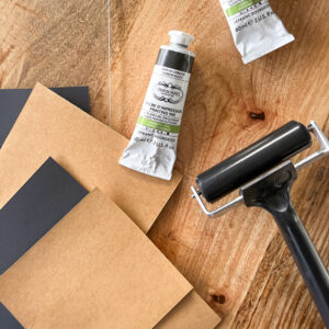 Leaf Printing brayer and paper by Botanopia