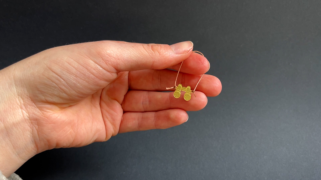 Tiny camping binoculars