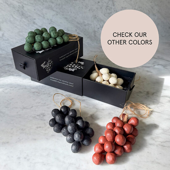 Handcrafted Grapes Soap - 100% Olive Oil - Slate - Botanopia