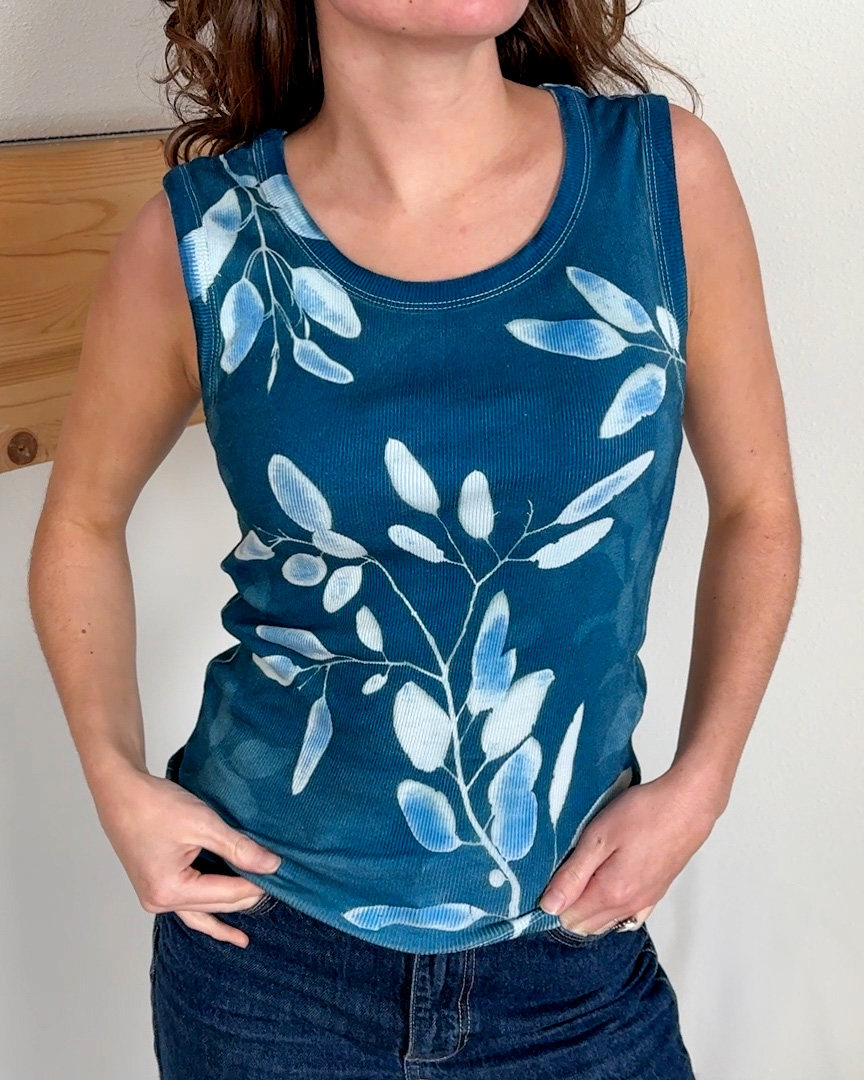 Eucalyptus print on a tank top