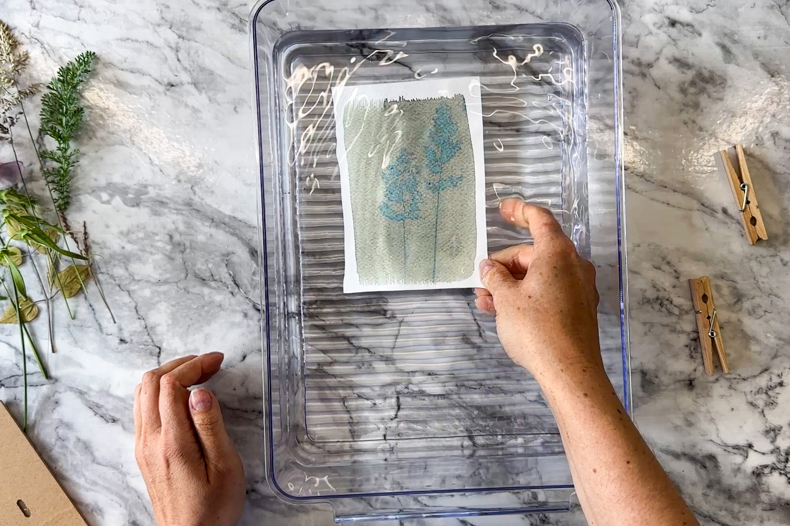Rinsing and developing