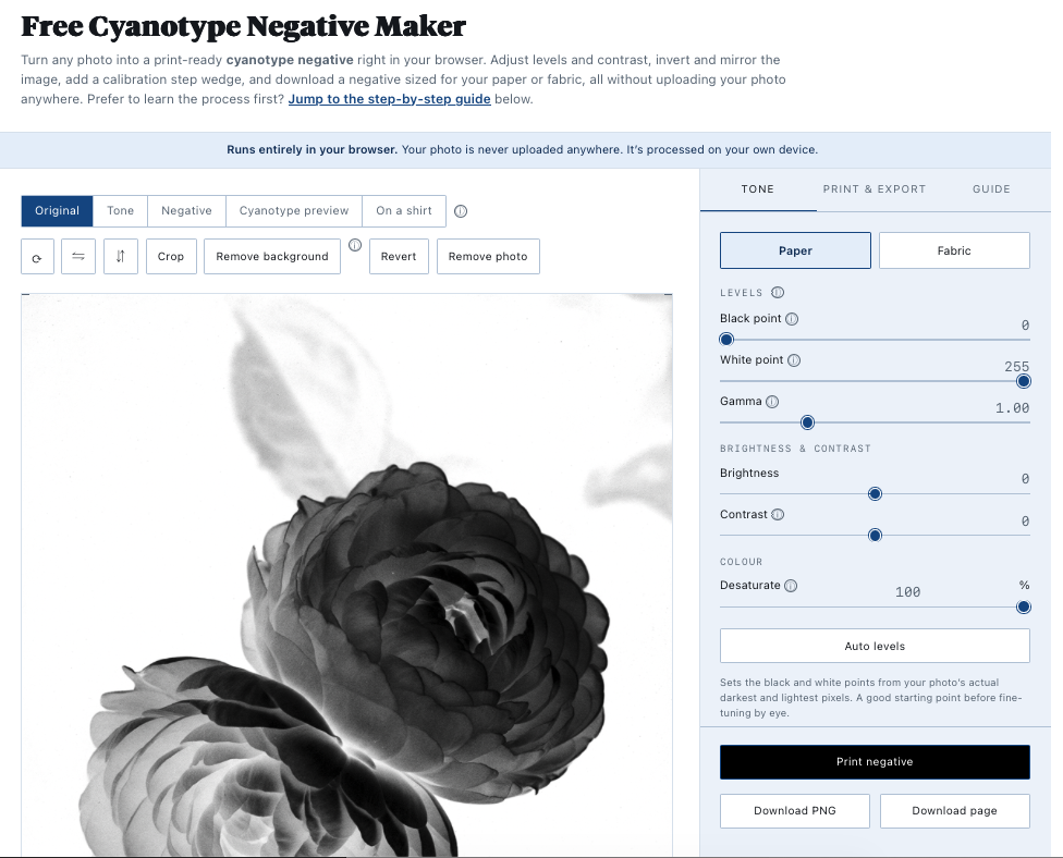 Negative maker interface